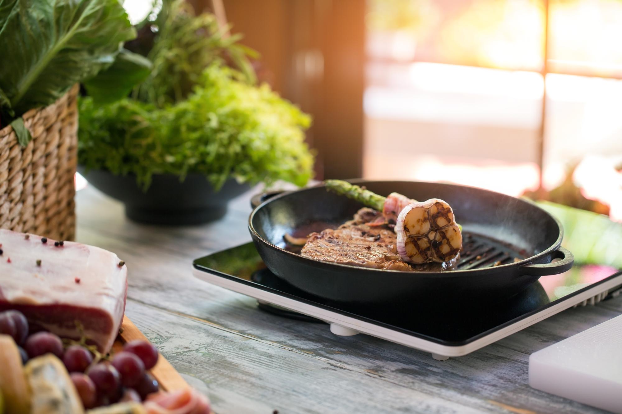 A simple plated weeknight meal in soft light